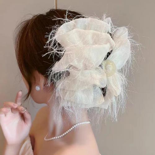Haarklammer, Kunststoff, mit Polyester, Modeschmuck, keine, 130mm, verkauft von PC