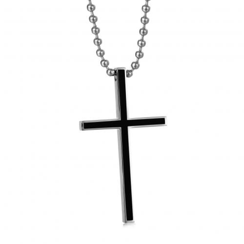 Stainless Steel Jewelry Necklace, 304 Stainless Steel, Cross, polished, Unisex & different size for choice, more colors for choice, Pendant-54 * 30mm, Length:Approx 50 cm, Sold By PC