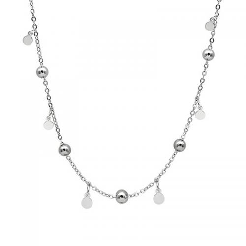 925 Sterling Silver Necklace, with 2inch extender chain, platinum plated, fashion jewelry & for woman, Length:Approx 15 Inch, Sold By PC