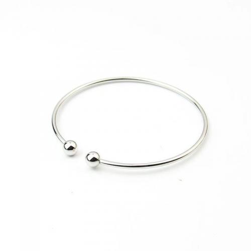 925 Sterling Silver Cuff Bangle fashion jewelry & for woman silver color Inner Approx Sold By PC