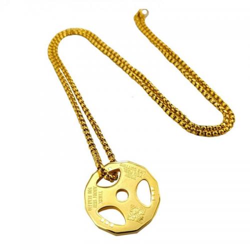 Stainless Steel Jewelry Necklace 316L Stainless Steel Vacuum Ion Plating fashion jewelry & Unisex Length 60 cm Sold By PC