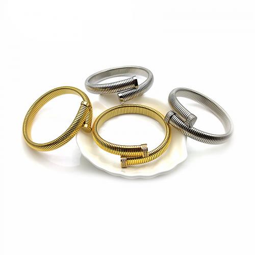 Bracelet en acier inoxydable, Acier inoxydable 304, bijoux de mode & unisexe, plus de couleurs à choisir, Diamètre intérieur:Environ 60mm, Vendu par PC