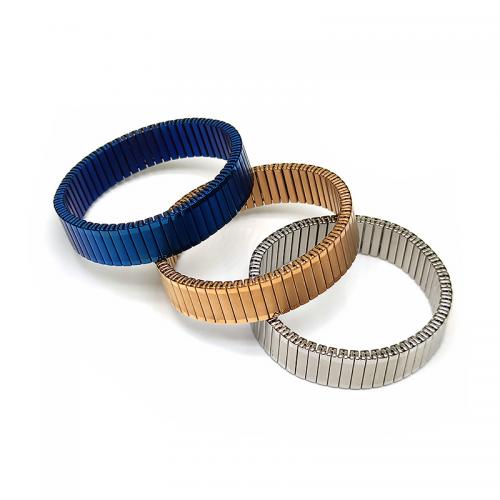 Bracelet d'acier titane, bijoux de mode & unisexe, plus de couleurs à choisir, Diamètre intérieur:Environ 55mm, Vendu par PC