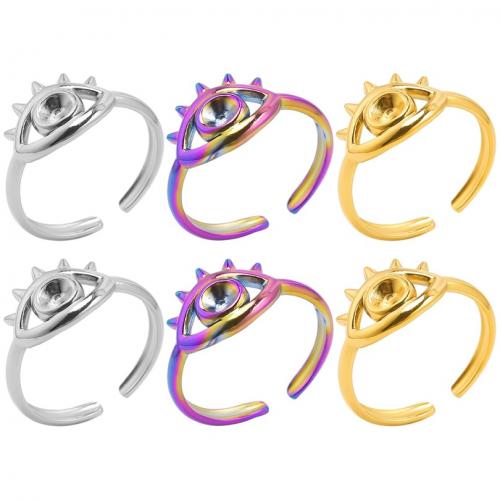 Rozsdamentes acél Finger Ring, 304 rozsdamentes acél, divat ékszerek & egynemű & üreges, több színt a választás, Méret:8, Által értékesített PC