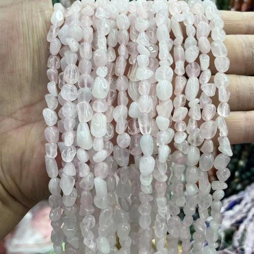 Natural Rose Quartz Beads Nuggets DIY light pink Sold Per Approx 38 cm Strand