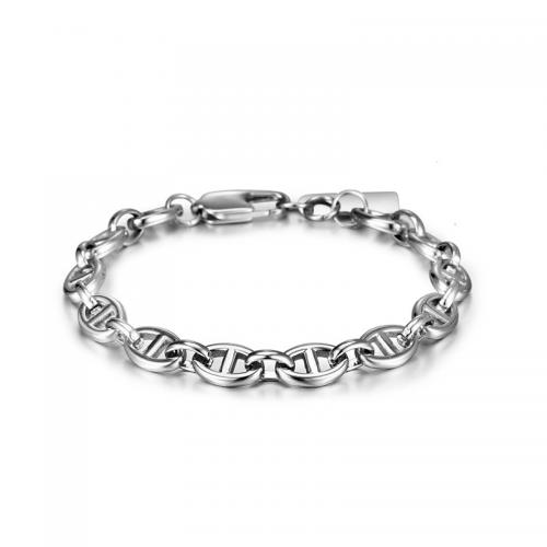Titanium Steel Bracelet & Bangle polished fashion jewelry & Unisex Sold By Strand