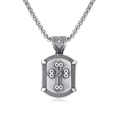 Titanium Steel Necklace stannum with Titanium Steel with 1.97inch extender chain polished fashion jewelry & for man Length Approx 23.62 Inch Sold By PC