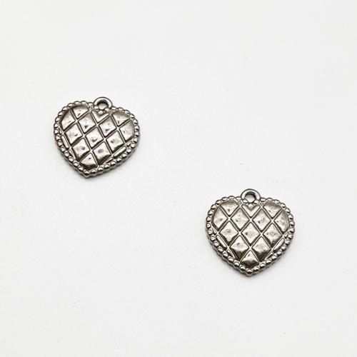 Stainless Steel Heart Pendants, 304 Stainless Steel, DIY & machine polishing, 14.50x15mm, Hole:Approx 1.5mm, Sold By PC