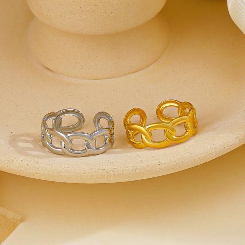 خاتم إصبع الفولاذ المقاوم للصدأ, 304 الفولاذ المقاوم للصدأ, مجوهرات الموضة & للمرأة, المزيد من الألوان للاختيار, inner diameter 17mm, تباع بواسطة PC