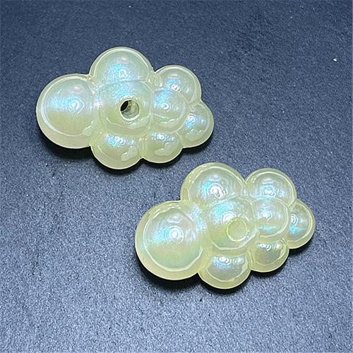 Plated Acrylic Beads Cloud UV plating DIY & luminated Approx Sold By Bag