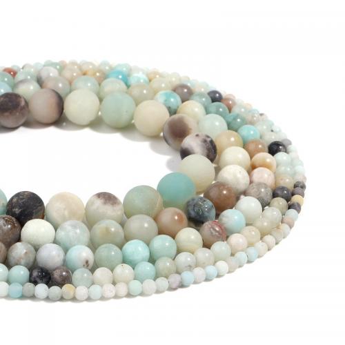 Amazonit Perlen, rund, DIY & verschiedene Größen vorhanden, keine, verkauft per ca. 38 cm Strang