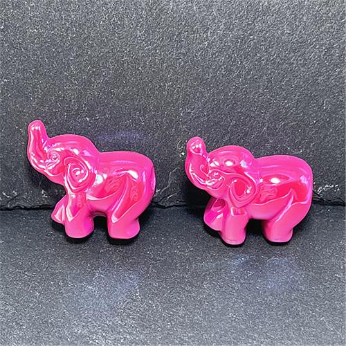 Plated Acrylic Beads Elephant UV plating DIY Approx Sold By Bag