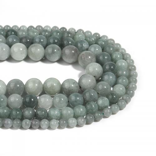 Natural Jade Beads Jade Burma Round DIY green Sold Per Approx 38 cm Strand
