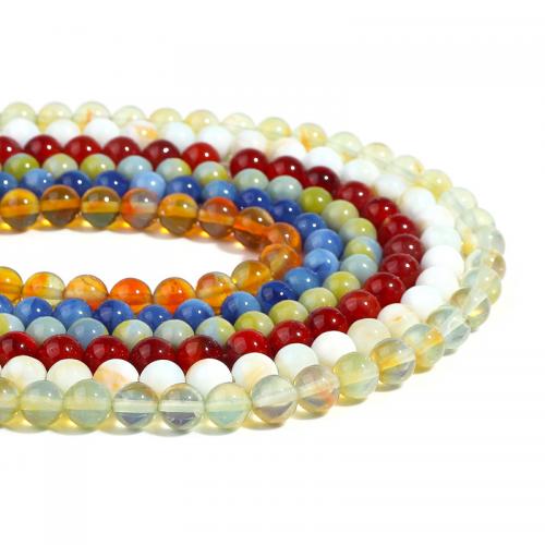 Perles en verre de mode, Rond, DIY, plus de couleurs à choisir, 8mm, Environ 48PC/brin, Vendu par Environ 38 cm brin