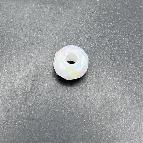 Perles acrylique de couleur unie, rondelle, DIY & facettes, plus de couleurs à choisir, 15mm, Environ 100PC/sac, Vendu par sac