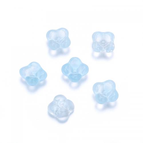 Perles en verre de mode, fleur, DIY, plus de couleurs à choisir, 10x6mm, Trou:Environ 1.5mm, Environ 100PC/sac, Vendu par sac
