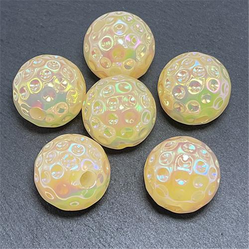 Plated Acrylic Beads UV plating DIY & jelly style 16mm Approx Sold By Bag