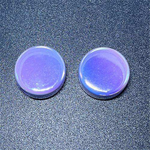 Plated Acrylic Beads, Flat Round, UV plating, DIY, more colors for choice, 16.52x7.95mm, Approx 100PCs/Bag, Sold By Bag