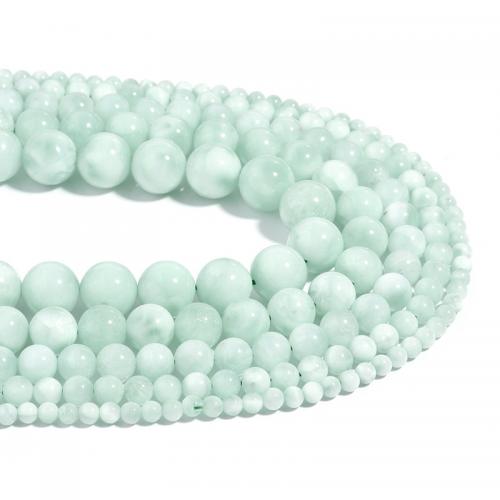 Amazonit Beads, Angelite, Runde, du kan DIY & forskellig størrelse for valg, grøn, Solgt Per Ca. 38 cm Strand