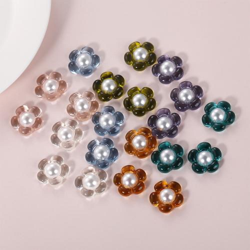 Hair Accessories DIY Findings, Acrylic, Flower, more colors for choice, 19mm, Sold By PC