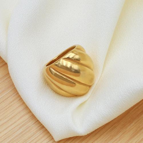 Ring Finger Titantium stali, Powlekane, różnej wielkości do wyboru & dla kobiety, złoto, bez zawartości niklu, ołowiu i kadmu, width:25mm, sprzedane przez PC