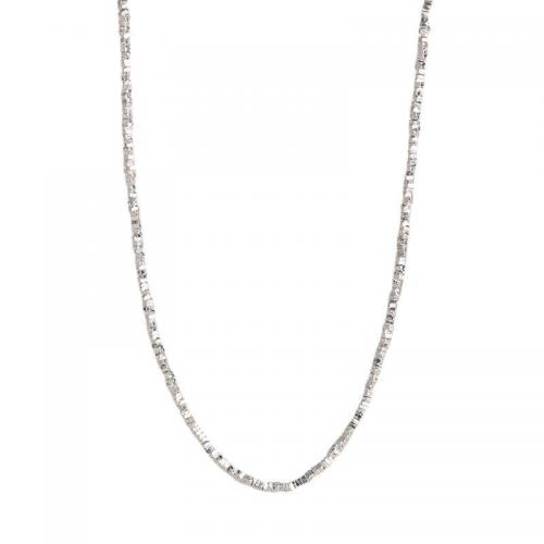 925 Sterling Silver Necklace, with 2inch extender chain, fashion jewelry & for woman, silver color, Length:Approx 15.7 Inch, Sold By PC