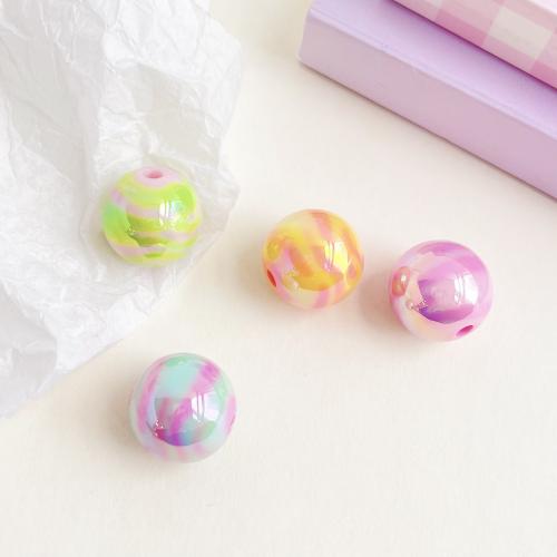 Acrylic Jewelry Beads, Round, DIY, more colors for choice, 15mm, 200PCs/Bag, Sold By Bag