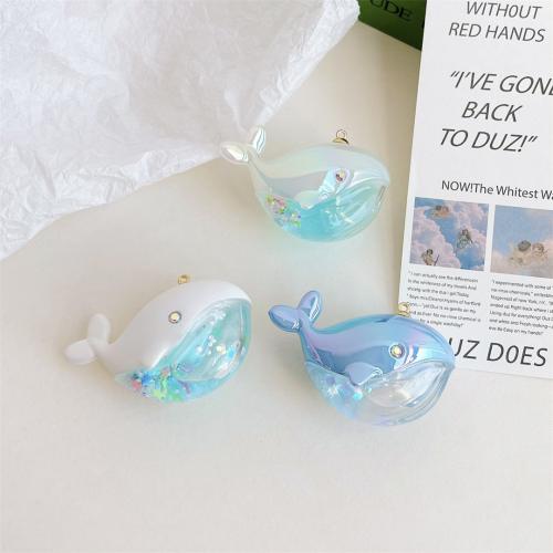 Acrylic Pendants Whale UV plating DIY Sold By Bag