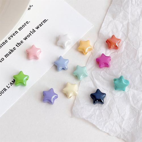Plated Acrylic Beads Star UV plating DIY 9mm Sold By Bag