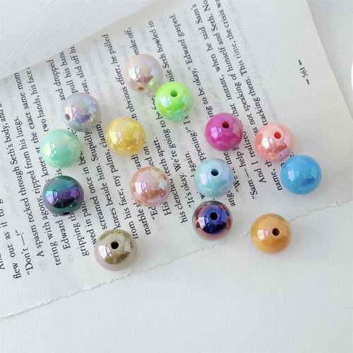 Akril nakit Beads, Krug, možete DIY, više boja za izbor, 15mm, 200računala/Torba, Prodano By Torba