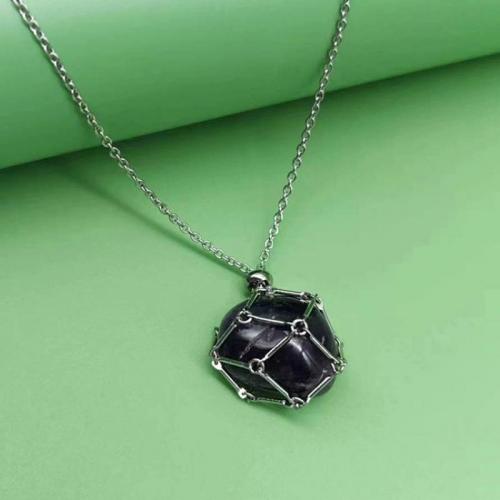 Stainless Steel Jewelry Necklace 304 Stainless Steel with Quartz with 5cm extender chain Adjustable & fashion jewelry & for woman Length 57 cm Sold By PC