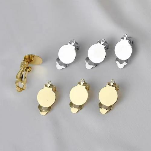 Stainless Steel Clip On Earring Finding, 304 Stainless Steel, plated, DIY & different styles for choice, more colors for choice, 10mm, Sold By PC