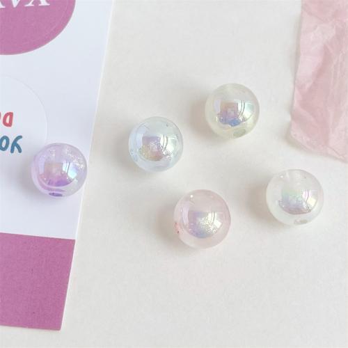Plated Acrylic Beads Round UV plating DIY 10mm Sold By Bag