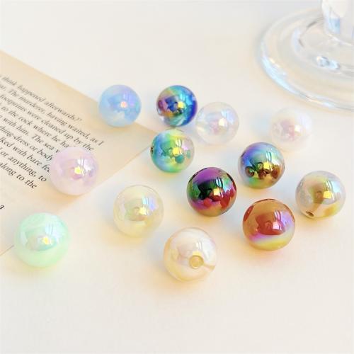 Plated Acrylic Beads Round UV plating DIY 16mm Sold By Bag