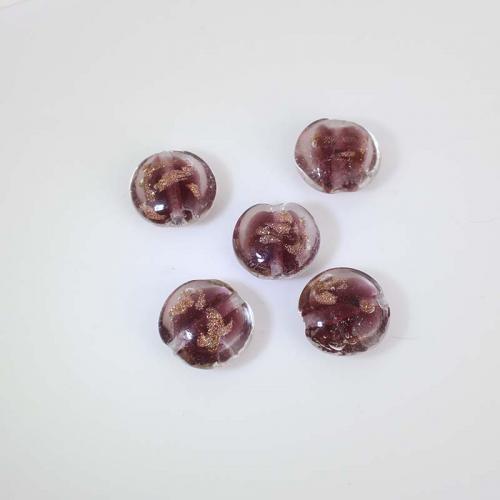 Spacer Beads Jewelry Lampwork Flat Round DIY red Approx Sold By Bag