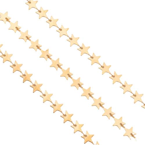 Stainless Steel Jewelry Chain, 304 Stainless Steel, Star, Vacuum Ion Plating, DIY, more colors for choice, Sold By m