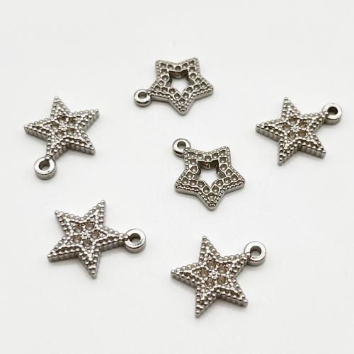 Stainless Steel Pendants, 304 Stainless Steel, Star, DIY & machine polishing & different styles for choice, 50PCs/Bag, Sold By Bag