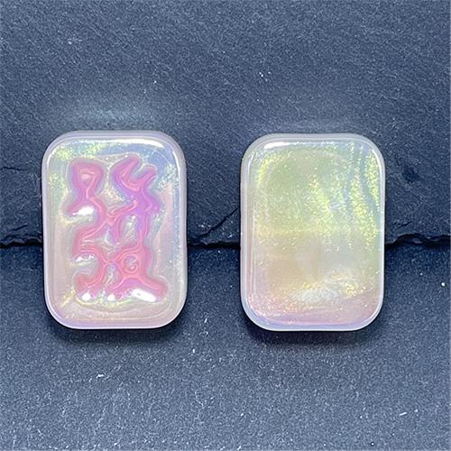 Perline in acrilico placcate, placcato UV, DIY & luminoso, nessuno, 18x25mm, Appross. 100PC/borsa, Venduto da borsa