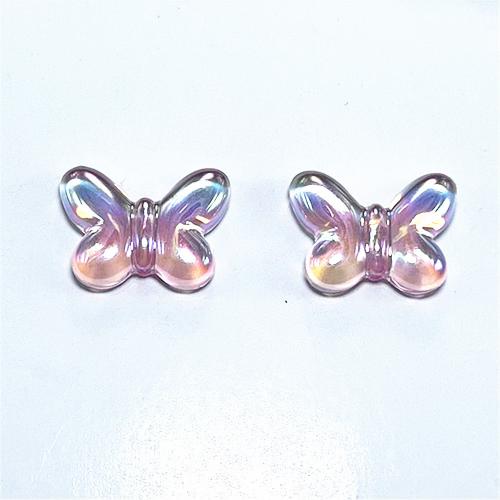 Plated Acrylic Beads, Butterfly, UV plating, DIY, more colors for choice, 15x20mm, Approx 100PCs/Bag, Sold By Bag