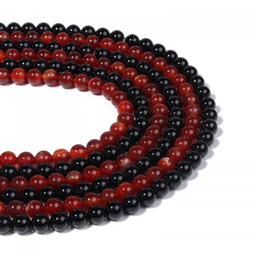 Achat Perlen, rund, verschiedenen Qualitäten für die Wahl & DIY & verschiedene Größen vorhanden, keine, verkauft per ca. 38 cm Strang