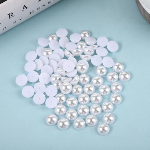 Plastic Cabochons, ABS Plastic Pearl, Dome, DIY & different size for choice, more colors for choice, Sold By Bag