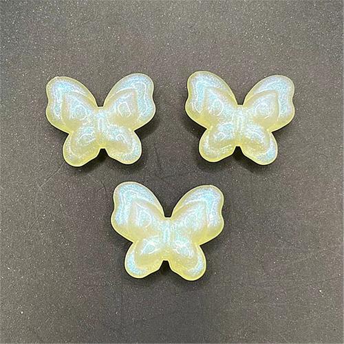 Acrylic Jewelry Beads, Butterfly, DIY & luminated, more colors for choice, 17x21mm, Approx 390PCs/Bag, Sold By Bag