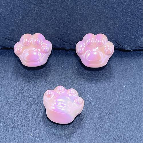 Plated Acrylic Beads, Claw, UV plating, DIY, more colors for choice, 18.42x16.23mm, Hole:Approx 3.06mm, Approx 100PCs/Bag, Sold By Bag