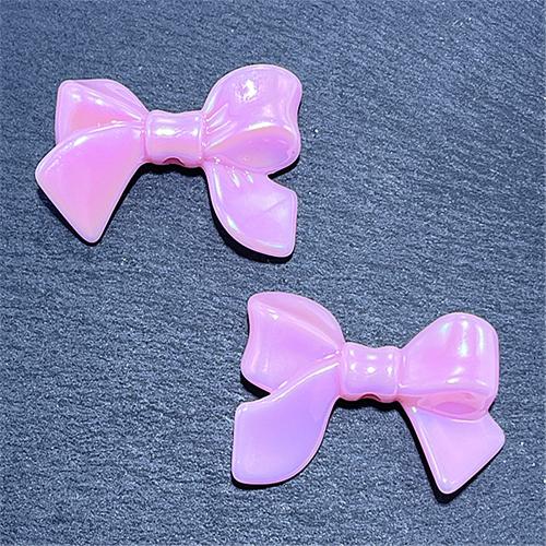 Plated Acrylic Beads Bowknot UV plating DIY Approx 2.73mm Approx Sold By Bag