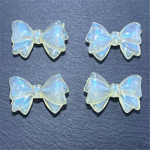 Acrylic Jewelry Beads, Bowknot, DIY & luminated, more colors for choice, 29.54x19.72mm, Hole:Approx 2.07mm, Approx 210PCs/Bag, Sold By Bag