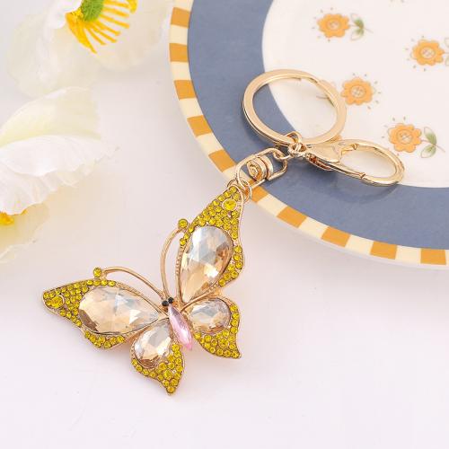 Iron Key Clasp Butterfly fashion jewelry & with rhinestone Sold By PC