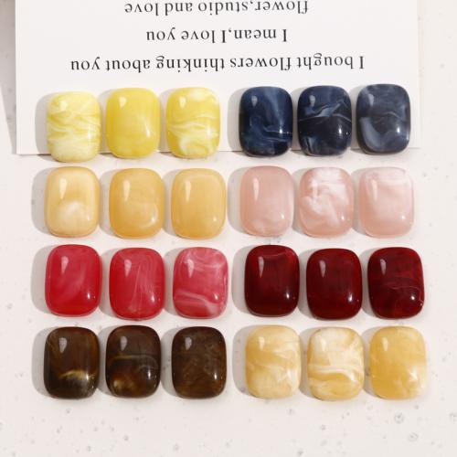 Acrylic Cabochons, Rectangle, DIY, more colors for choice, 12x16mm, Sold By PC