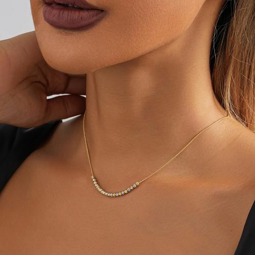 Brass Necklace with 7cm extender chain plated fashion jewelry golden nickel lead & cadmium free Length 37 cm Sold By Set