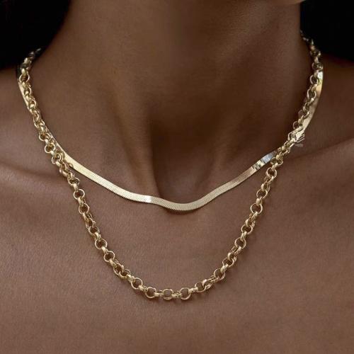 Brass náhrdelník, Mosaz, módní šperky, více barev na výběr, nikl, olovo a kadmium zdarma, Prodáno By PC
