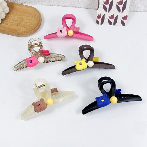 Hair Claw Clips, Plastic, stoving varnish, cute & for woman, more colors for choice, 125x47x55mm, Sold By PC